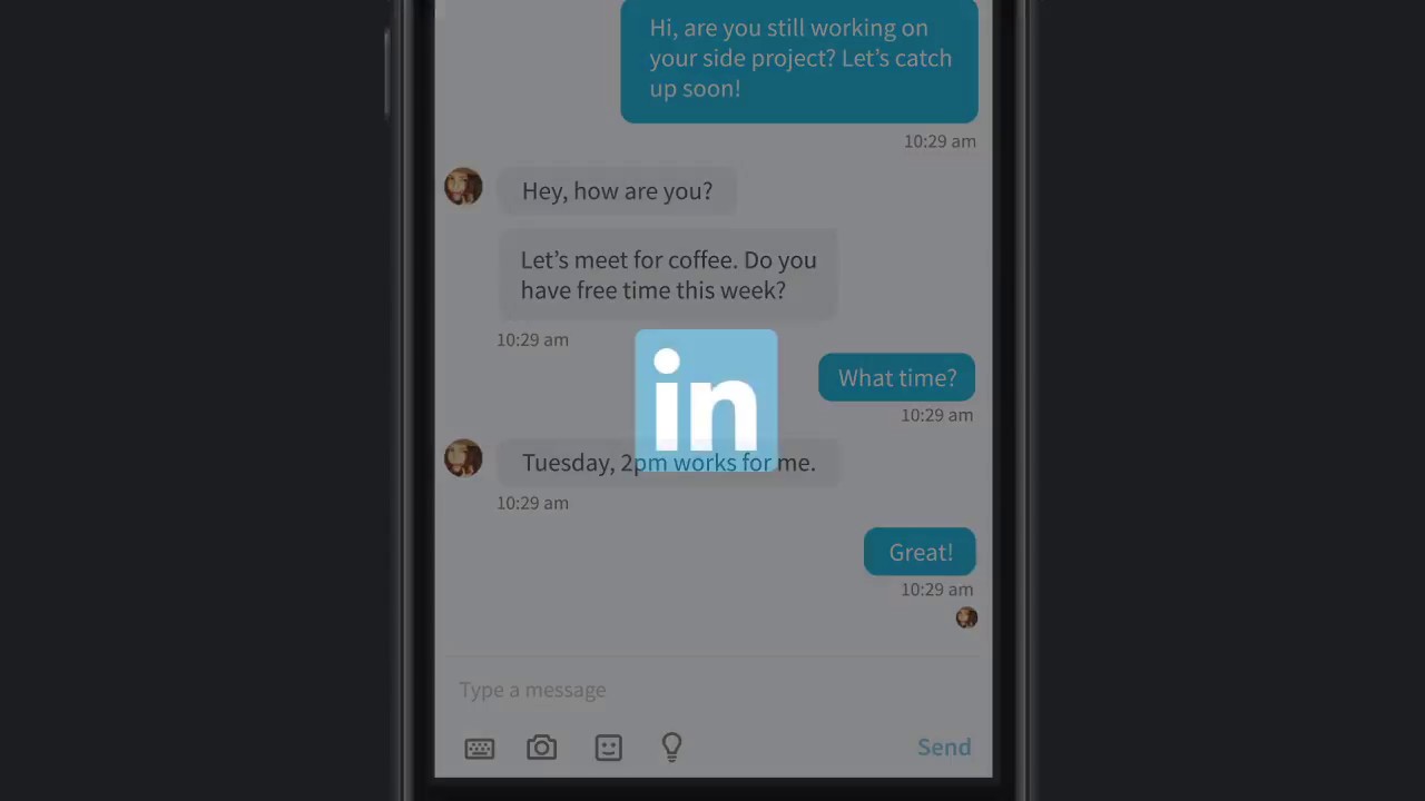 New Smart Replies in LinkedIn Messaging